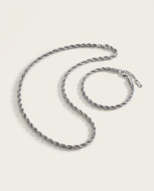 SET SIGNATURE — Chaîne & Bracelet Cordage