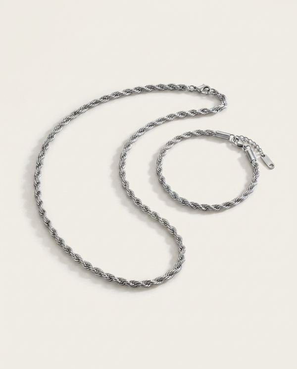 SET SIGNATURE — Chaîne & Bracelet Cordage