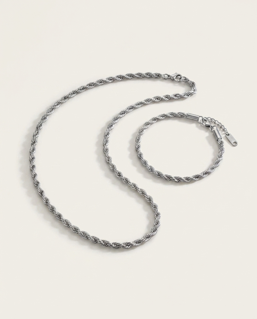 SET SIGNATURE — Chaîne & Bracelet Cordage