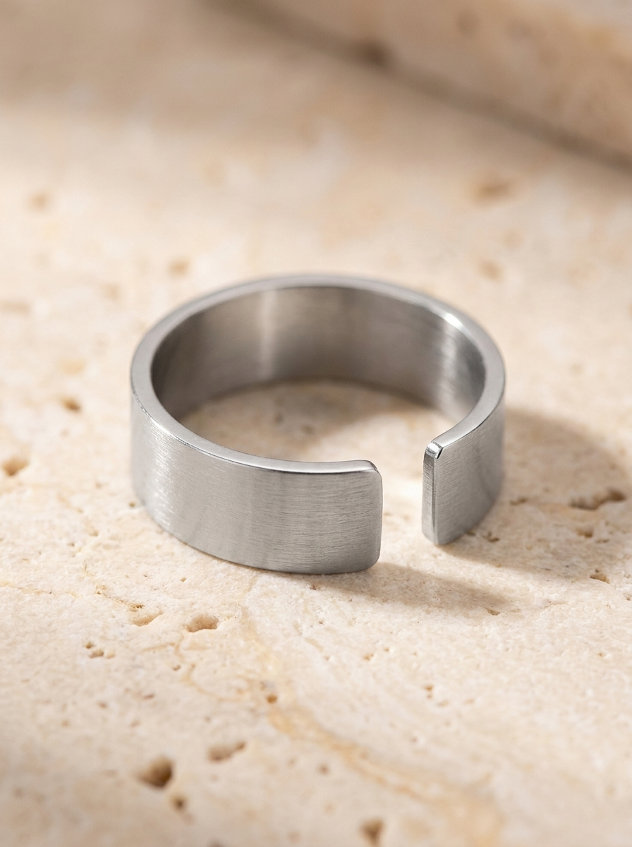 L'ANNEAU macro ouverture ajustable — Argent — BRISANT