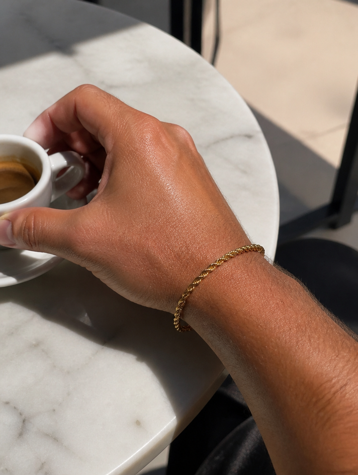 BRACELET CORDAGE — lifestyle Or — BRISANT