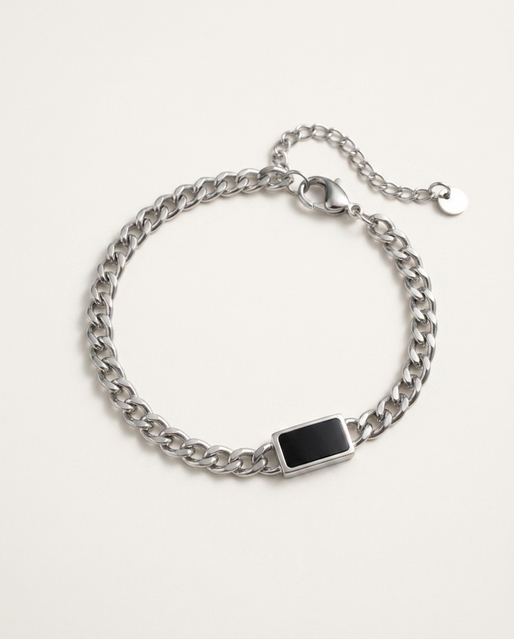 BRACELET CUBAIN — Cubaine Onyx 5 mm — BRISANT
