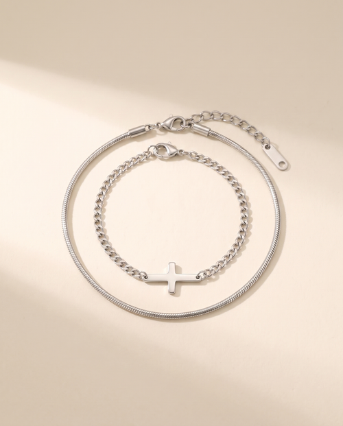 SET CROIX & SERPENTINE — Bracelets