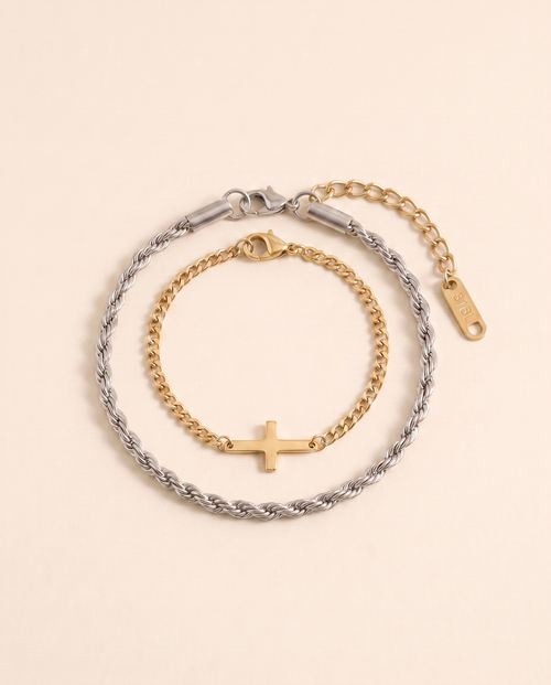 SET CROIX & CORDAGE — Bracelets