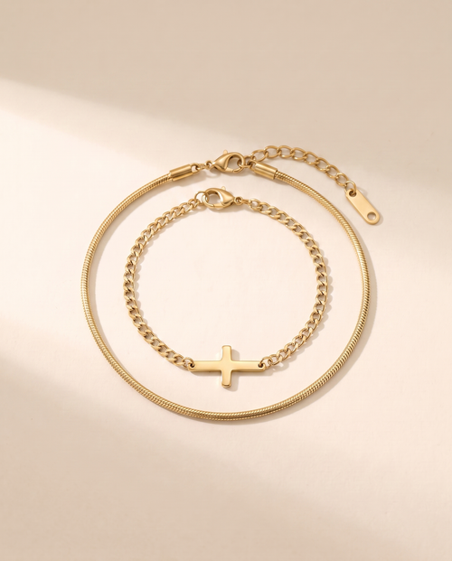 SET CROIX & SERPENTINE — Bracelets