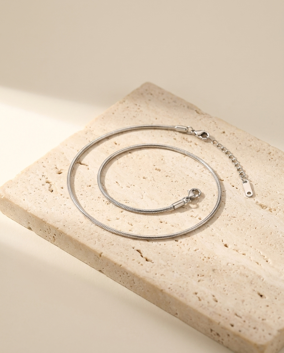BRACELET SERPENTINE — packshot Argent — BRISANT