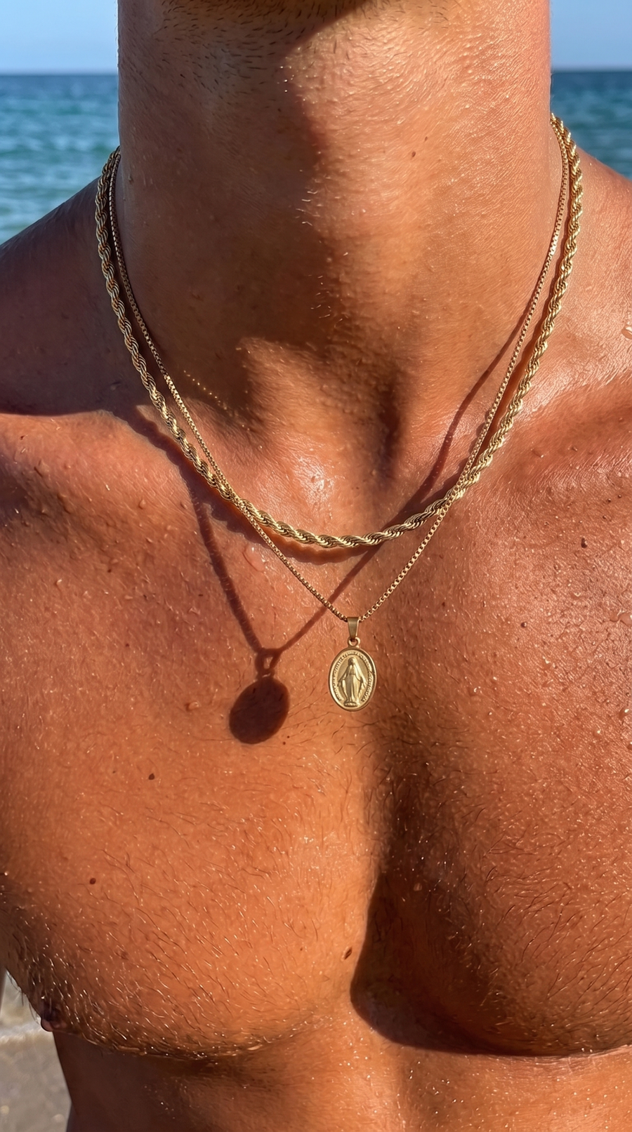 SET MADONE & CORDAGE Or — porté Or — BRISANT