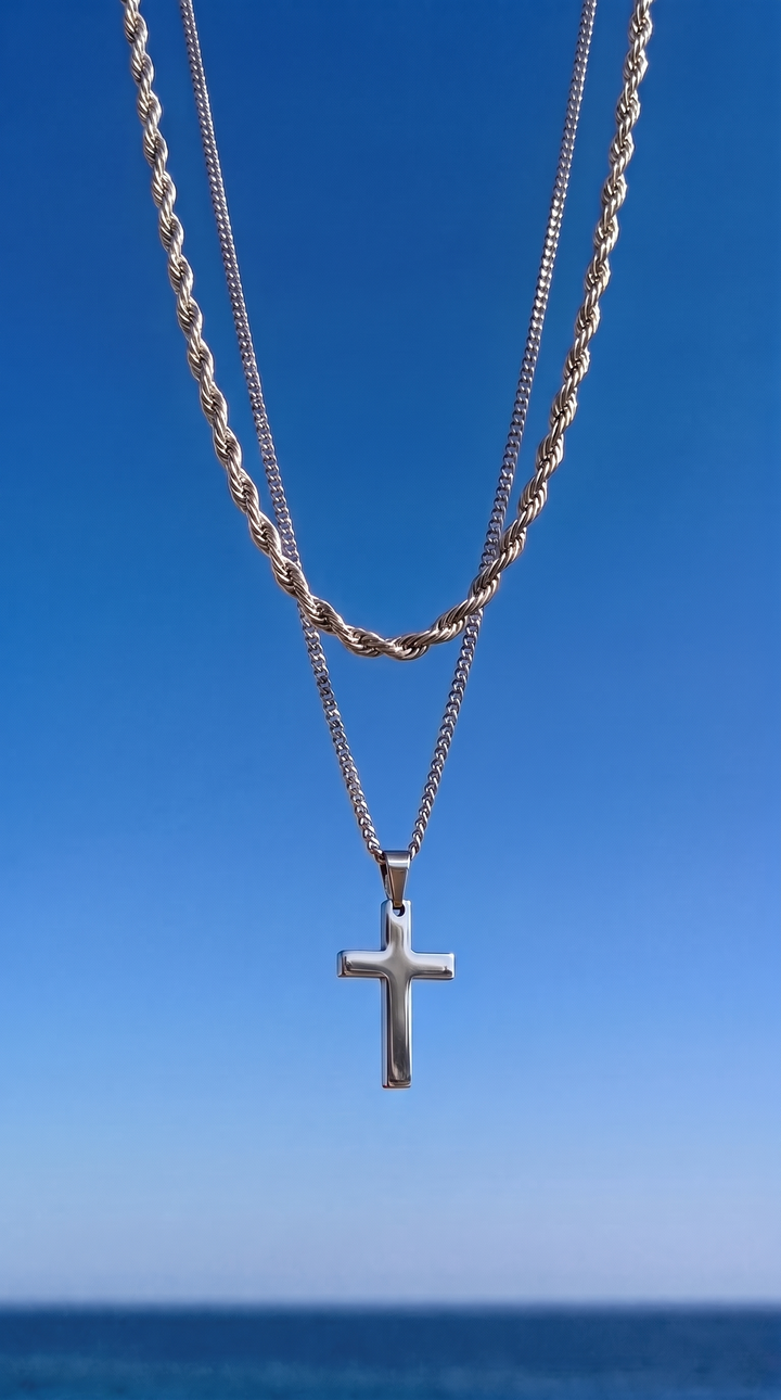 SET CROIX & CORDAGE Colliers — chaînes plein ciel — BRISANT
