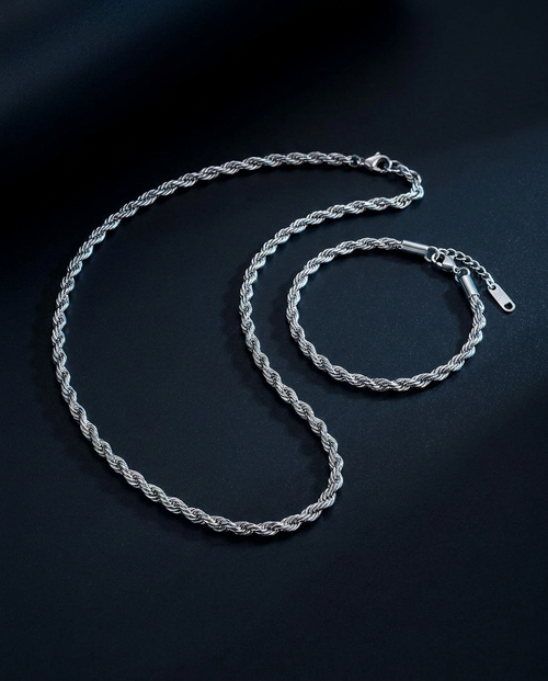 SET SIGNATURE — Chaîne & Bracelet Cordage