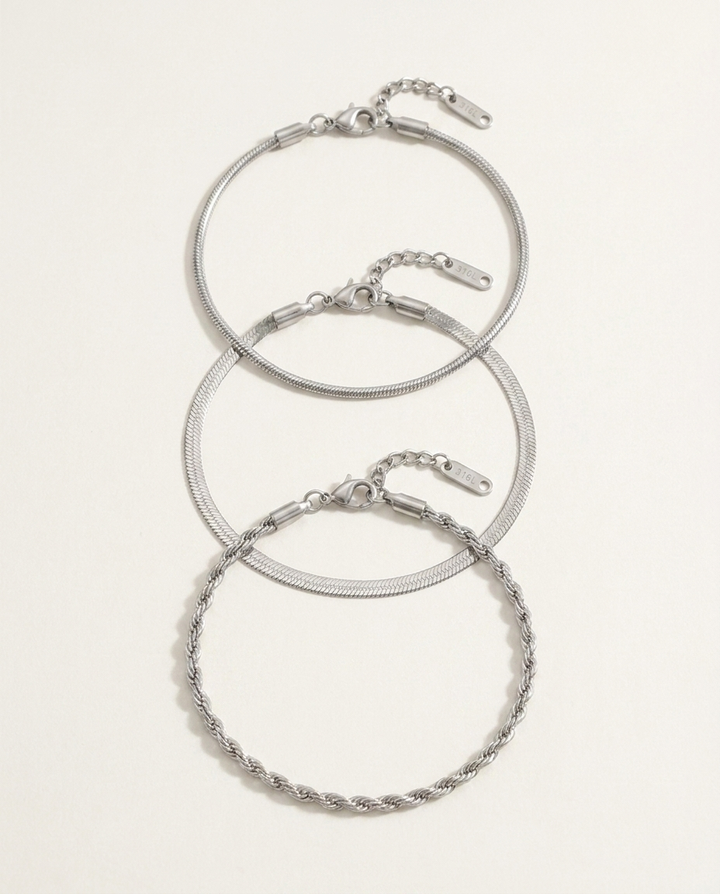 SET TRIO — Les Trois Mailles — Serpent · Plate · Corde — BRISANT