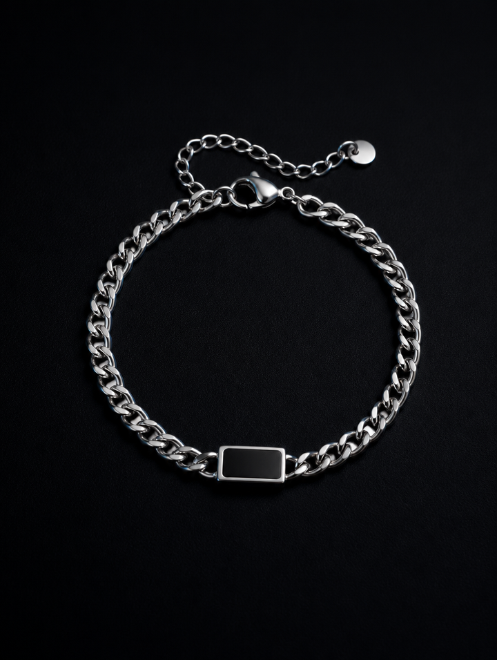 BRACELET CUBAIN — Cubaine Onyx 5 mm — BRISANT