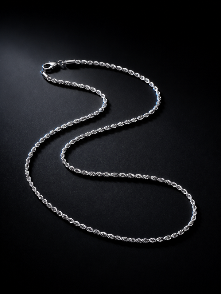CHAÎNE CORDAGE — Argent — BRISANT