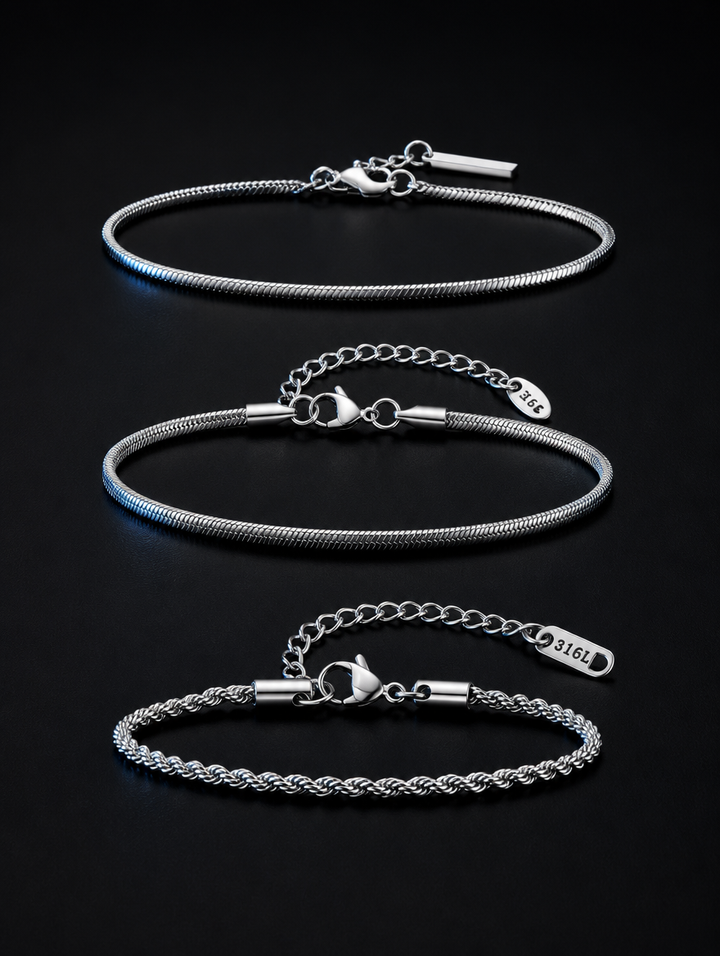 SET TRIO — Les Trois Mailles — Serpent · Plate · Corde — BRISANT